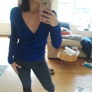 Deep V, wrap sweater